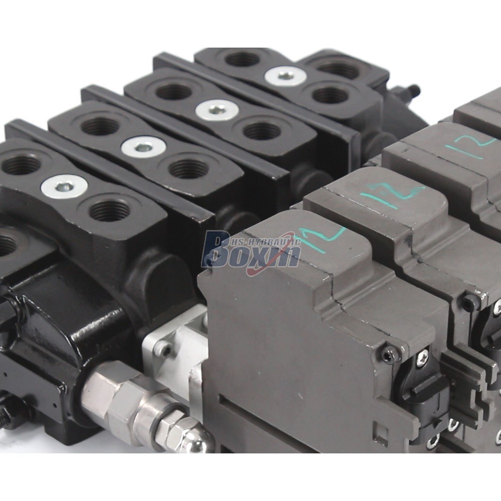 High Performance SD8EMA-4OT 4 Spool Sectional Valve with Electric Motor Control detail image